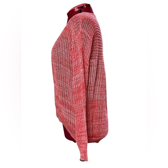 Dex cotton long sleeve open knit pullover - Picture 2 of 7